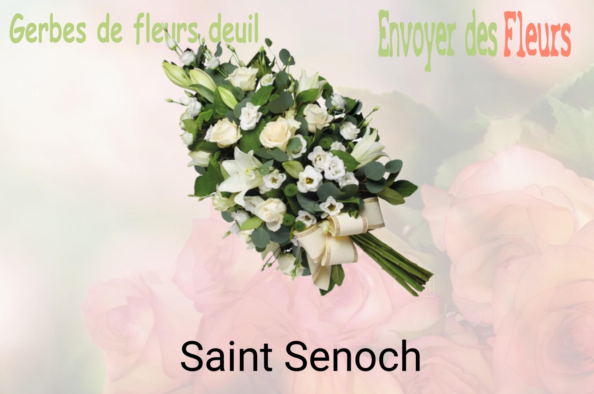 Gerbe de fleurs de deuil livrée à Saint-Senoch